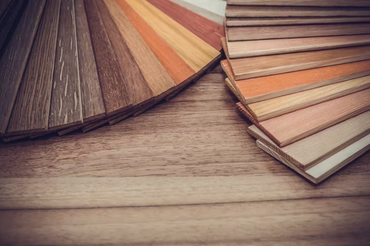 Natural wood veneer swatch samples